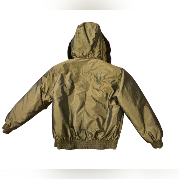 Bromley Sport Thermoloft shimmery green ski jacket.faux fur trim. women's XS. - Picture 4 of 14